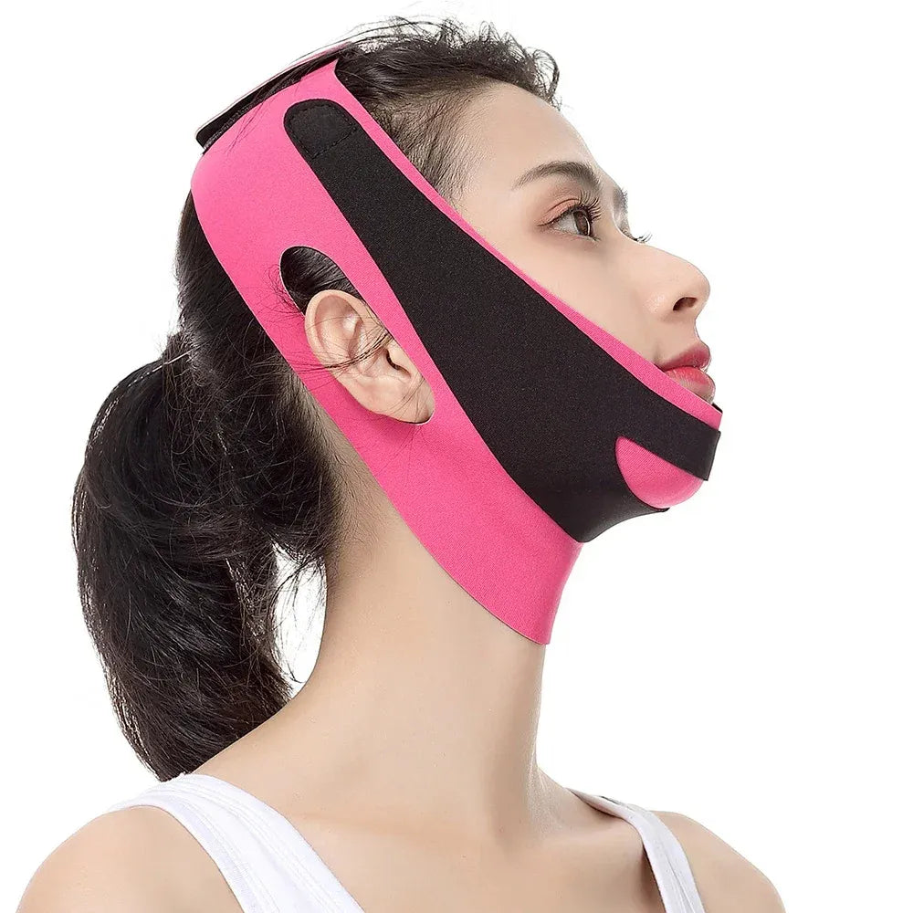 Double Chin Reducer, Face Slimming Strap, V line Lifting Mask, Reusable Facial Shaped UP Lift Belt for Women Tightening Skin Preventing Sagging