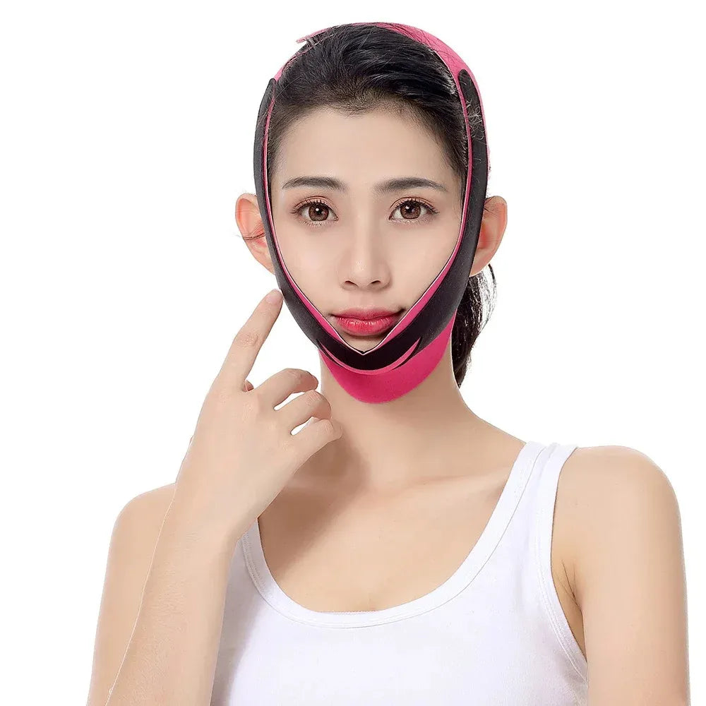 Double Chin Reducer, Face Slimming Strap, V line Lifting Mask, Reusable Facial Shaped UP Lift Belt for Women Tightening Skin Preventing Sagging