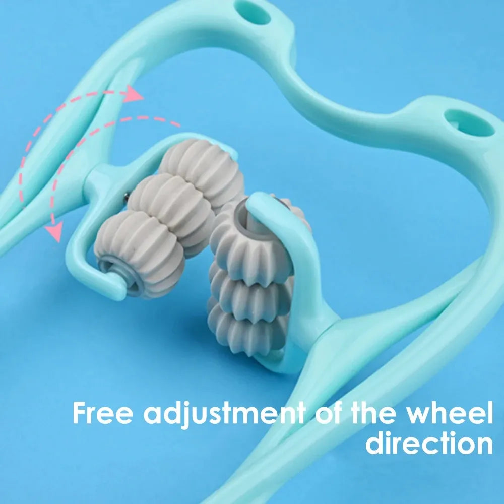 Cervical Neck Massager Six Wheel Neck Massager, Clip Neck Massage Spine Massager Roller Back Massager Manual Multifunctional Home Use Fatigue Relief Cervical Spine Massager Deep Massager