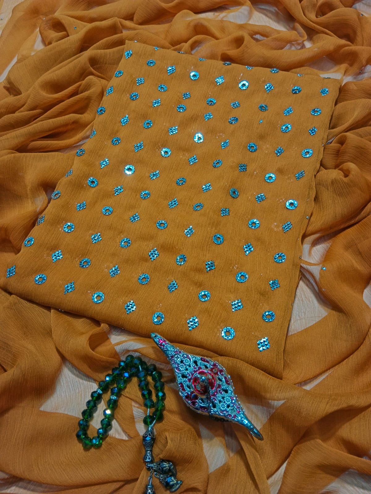 Bamber Chiffon Muqaish Kamdani 2PC Suit (Bahawalpuri Speciality)