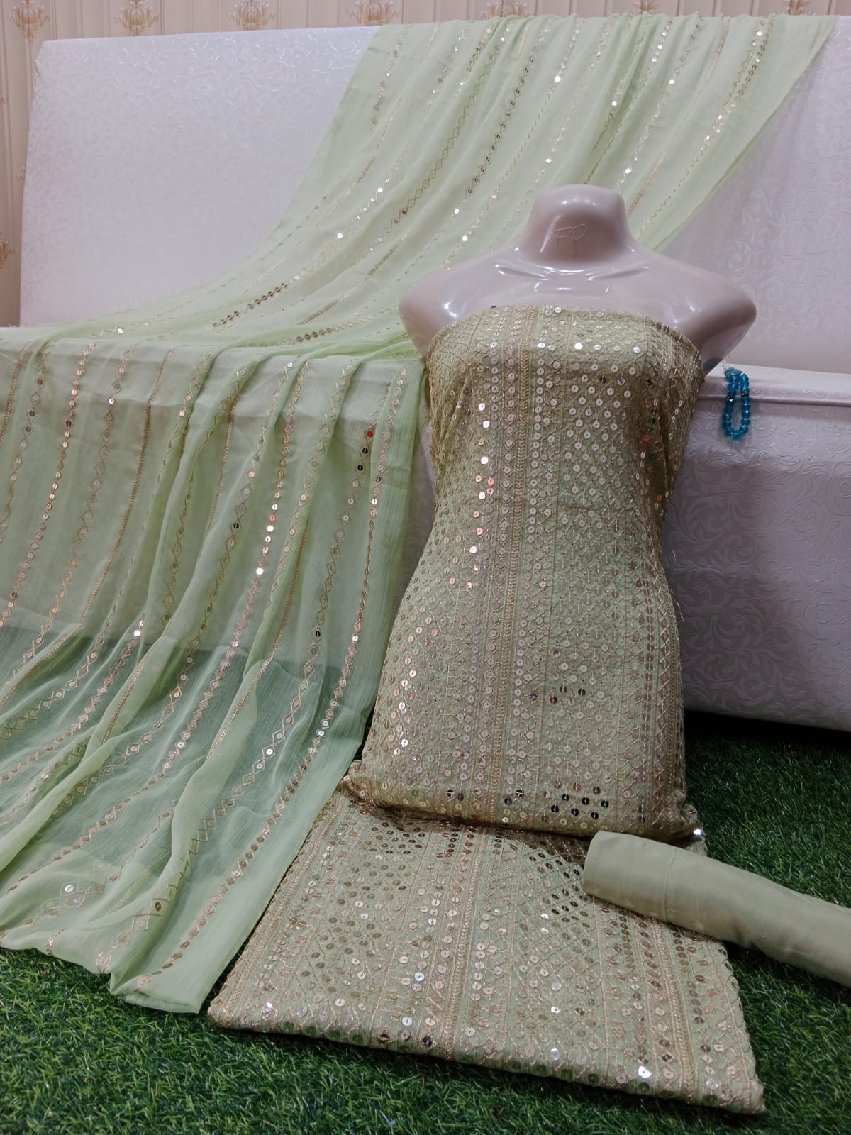 Tilla Work Chiffon 3Pc Suit