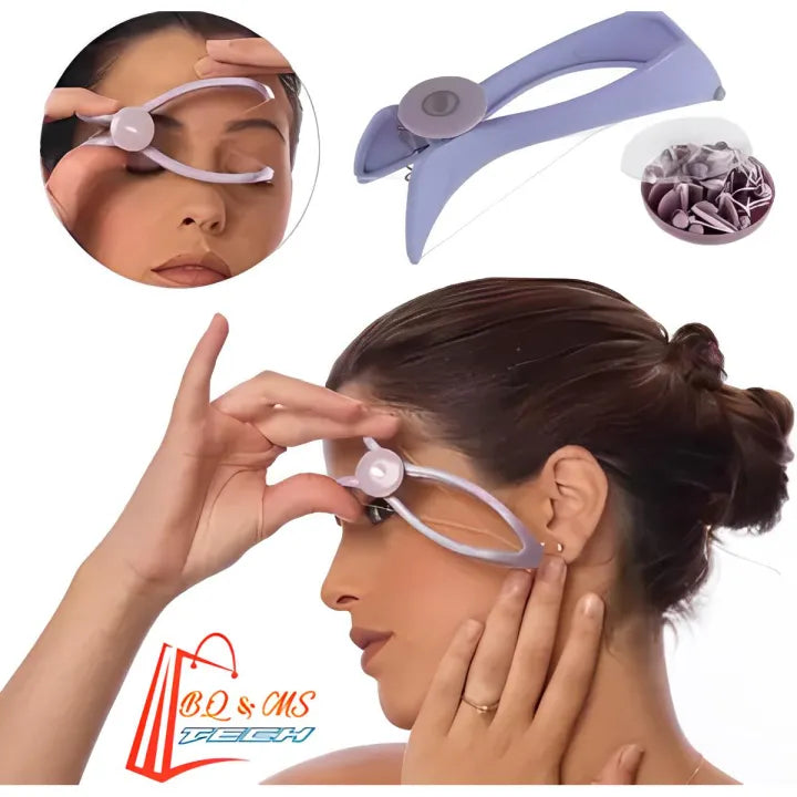 Sildne Eye brow Threading tool, Body Hair Threading Epilator Women Convenient Facial Hair Remover Tool Defeater Makeup Beauty Tool Hair Threading Machine