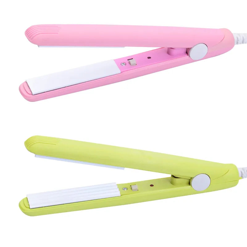 Mini Small Hair Straightener Student Mini Crystal Flat Iron Bangs Straight Hair Curler Fashion Portable Hair Styling Tools