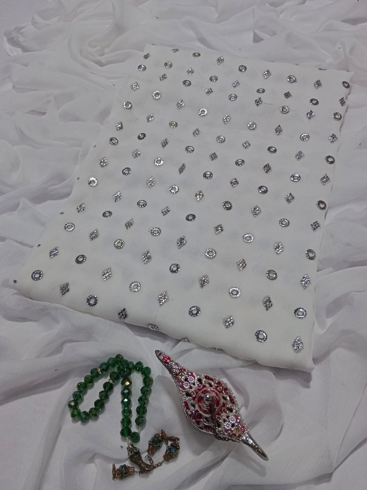 Bamber Chiffon Muqaish Kamdani 2PC Suit (Bahawalpuri Speciality)
