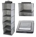 Closet Organizer Hanging Storage Bag Wardrobe Cloth Organizer 5/6 Layers Shelf Foldable Clothing Storage Rack Shelves