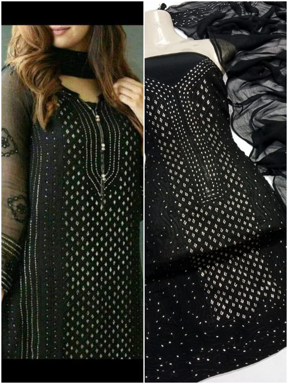 Chiffon Chikankari Muqaish