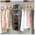 Closet Organizer Hanging Storage Bag Wardrobe Cloth Organizer 5/6 Layers Shelf Foldable Clothing Storage Rack Shelves