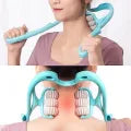 Cervical Neck Massager Six Wheel Neck Massager, Clip Neck Massage Spine Massager Roller Back Massager Manual Multifunctional Home Use Fatigue Relief Cervical Spine Massager Deep Massager