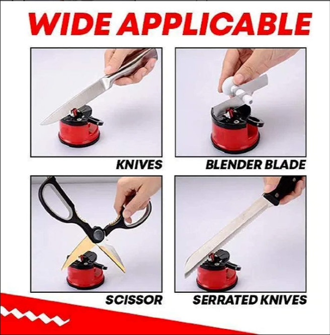 Kitchen Knife Sharpener With Suction Pad