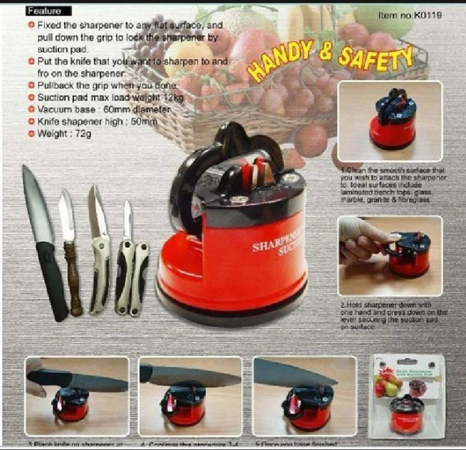 Kitchen Knife Sharpener With Suction Pad