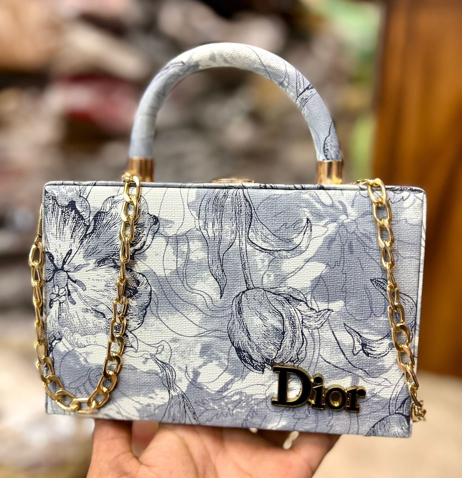 DIOR girls cute crossbody with long chain