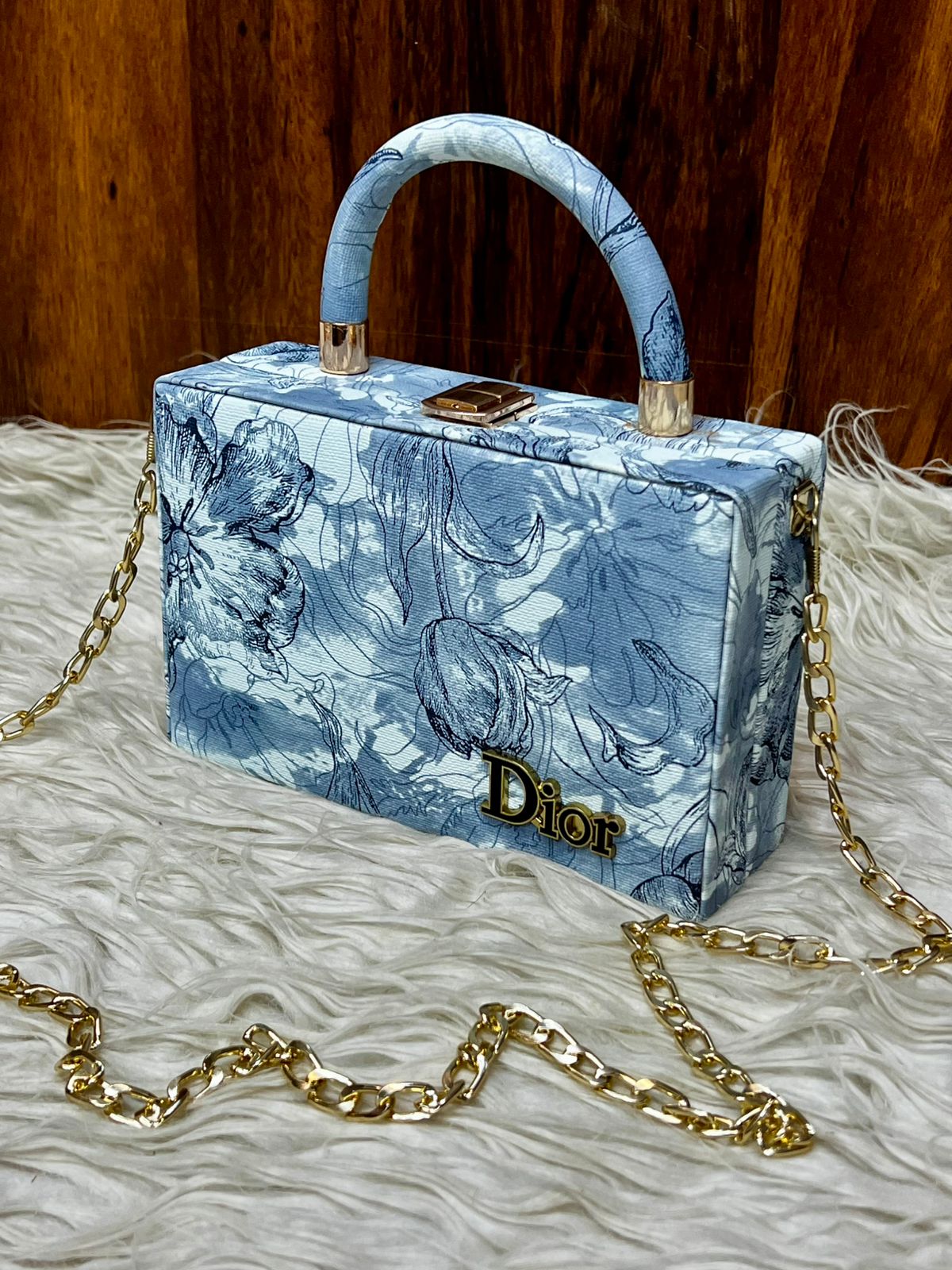 DIOR girls cute crossbody with long chain