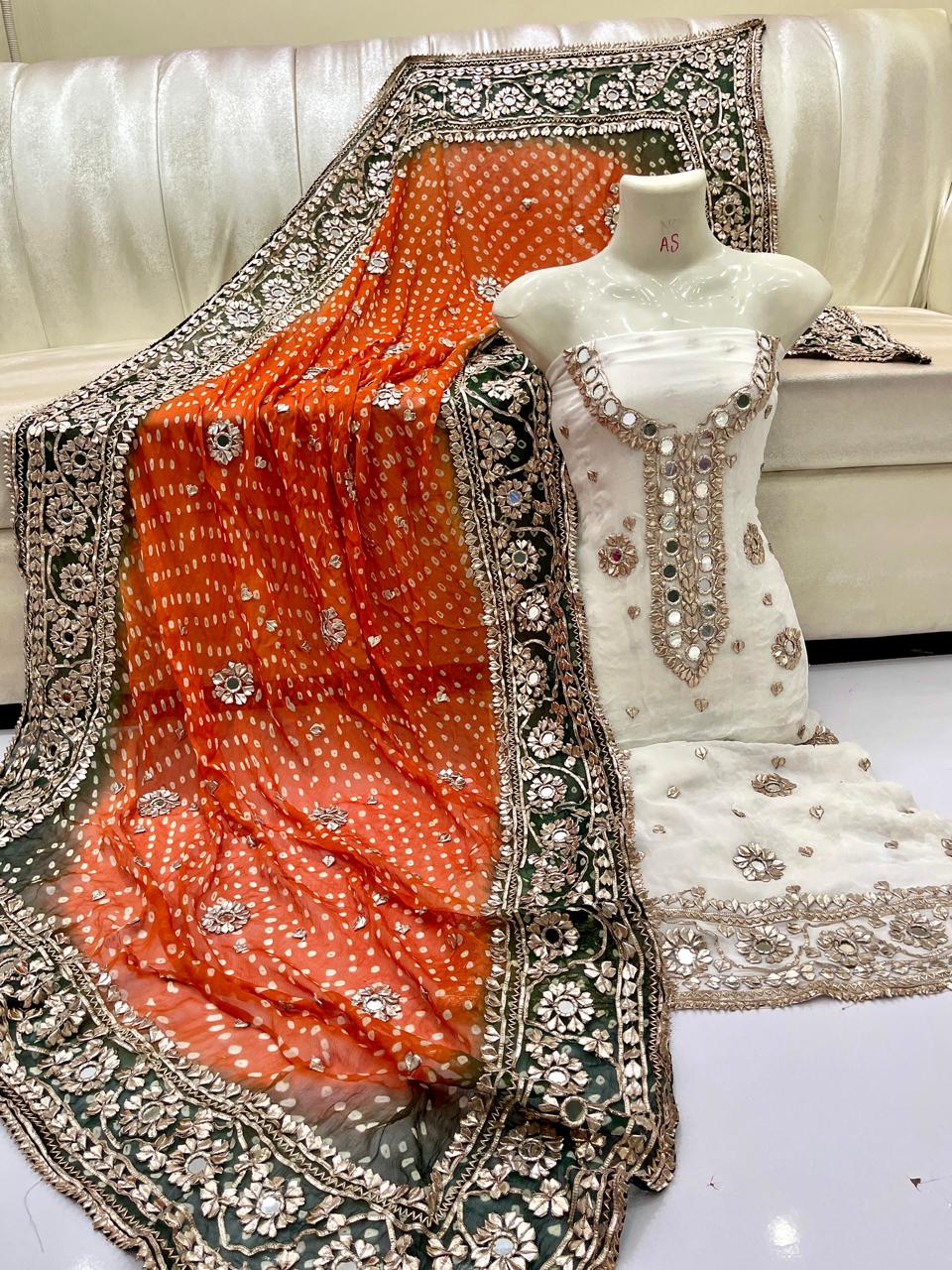 Hand Made BEAUTIFUL  Chunri gotta Suits