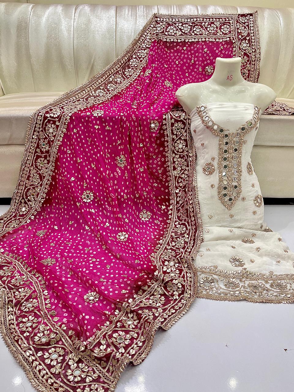 Hand Made BEAUTIFUL  Chunri gotta Suits