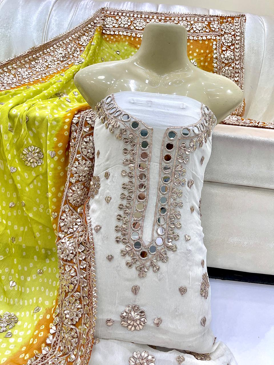 Hand Made BEAUTIFUL  Chunri gotta Suits