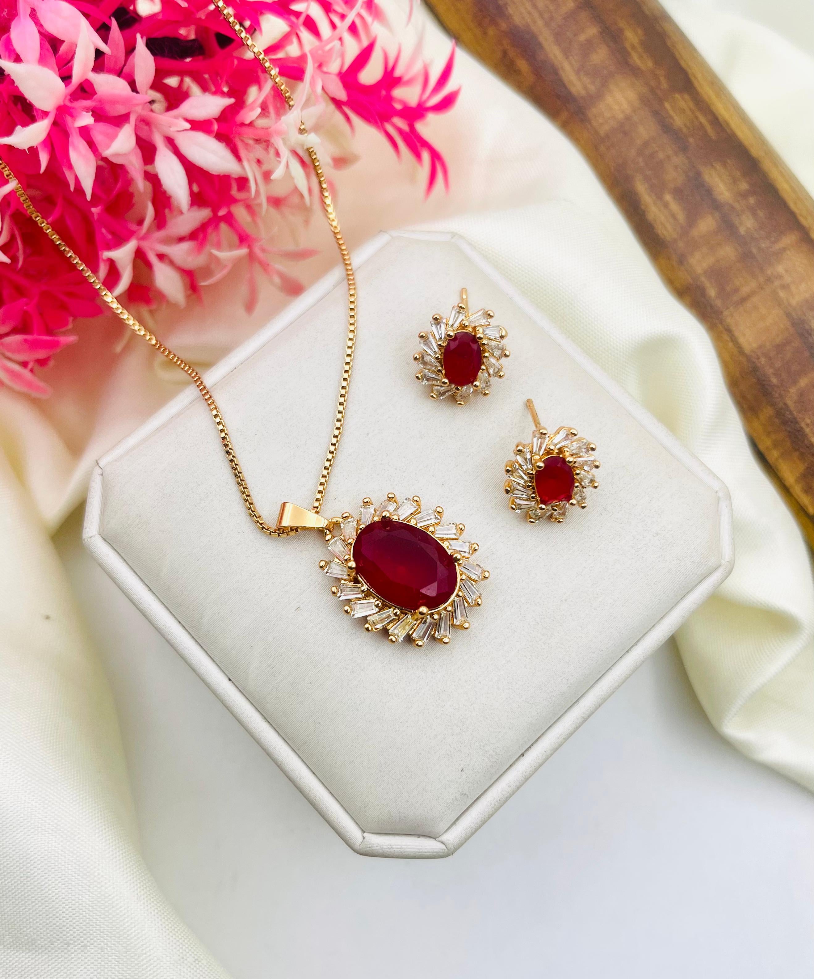 Fancy Beautiful Gold Plated Zircon