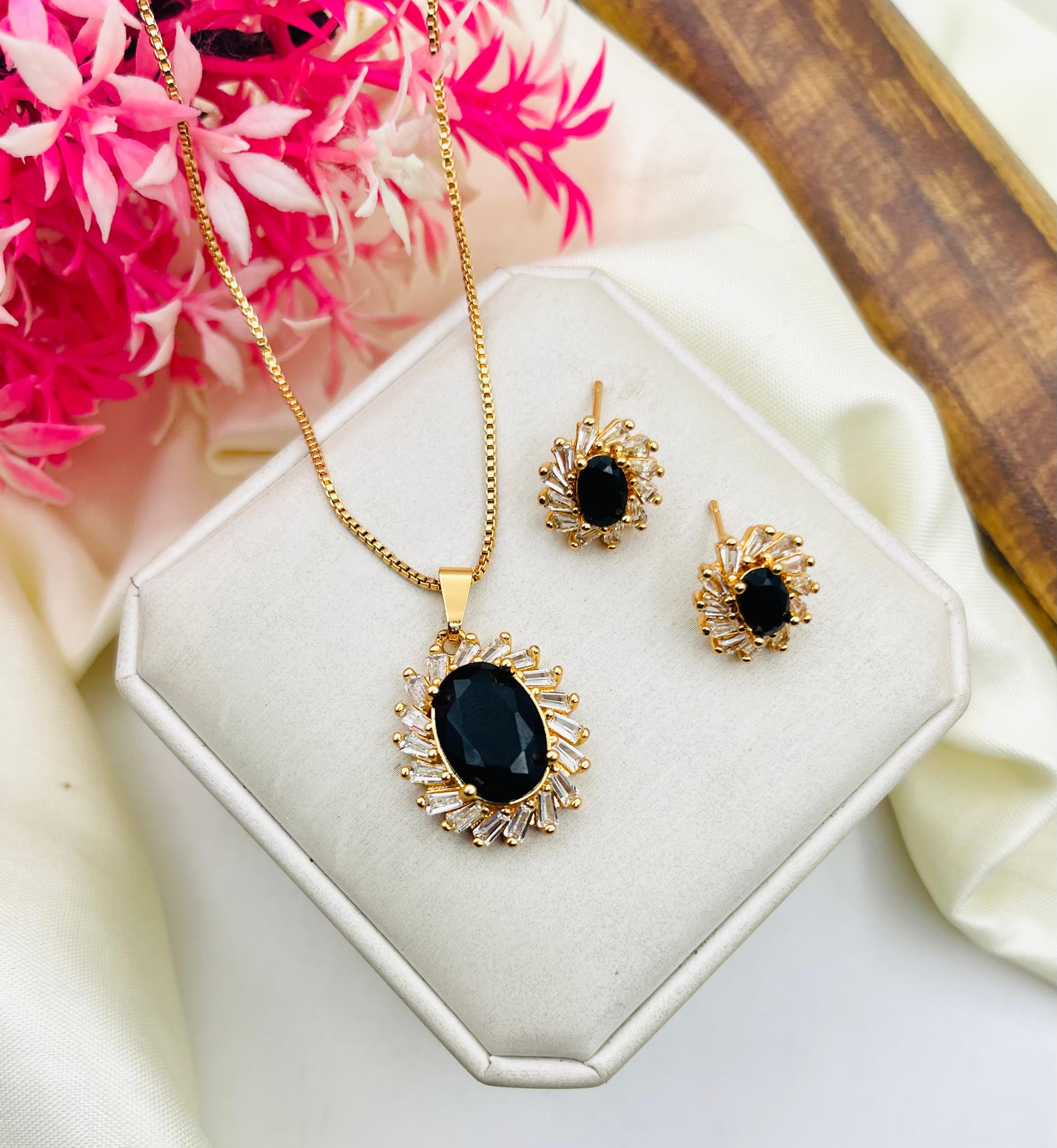 Fancy Beautiful Gold Plated Zircon