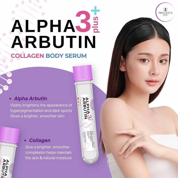 PRECIOUS SKIN  Alpha Arbutin 3+ collagen body serum , size 45 ml.