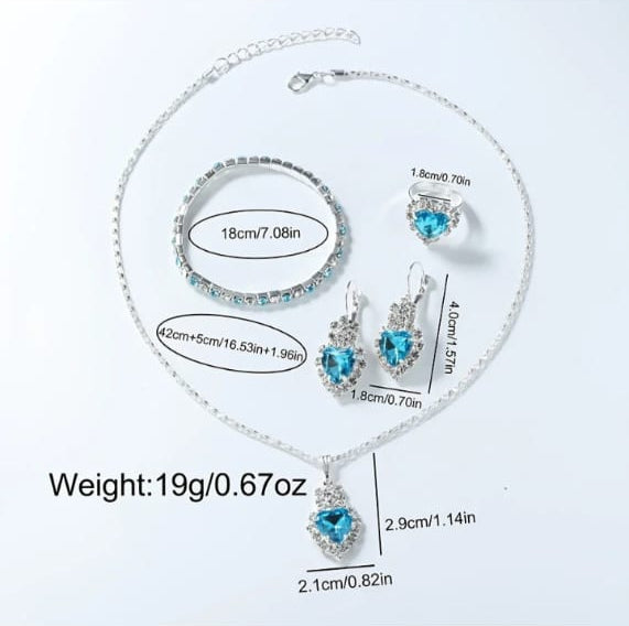 1pc Women's Fashion Quartz Watch + 5pcs Jewelry.