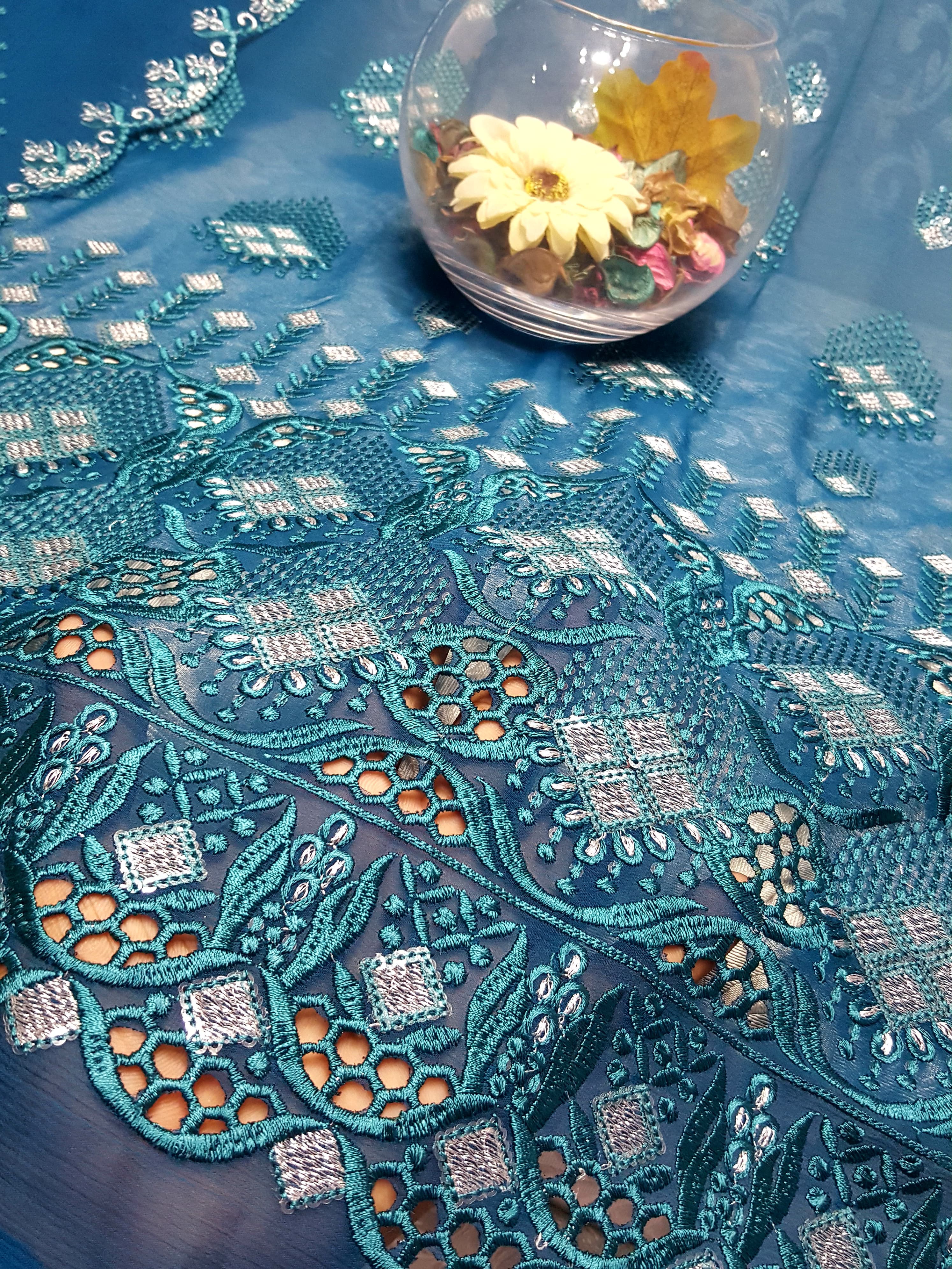 Beautiful Maria B Embroidered Chiffon Collection Cutwork ; EMBroidered Stylish Chiffon Collection