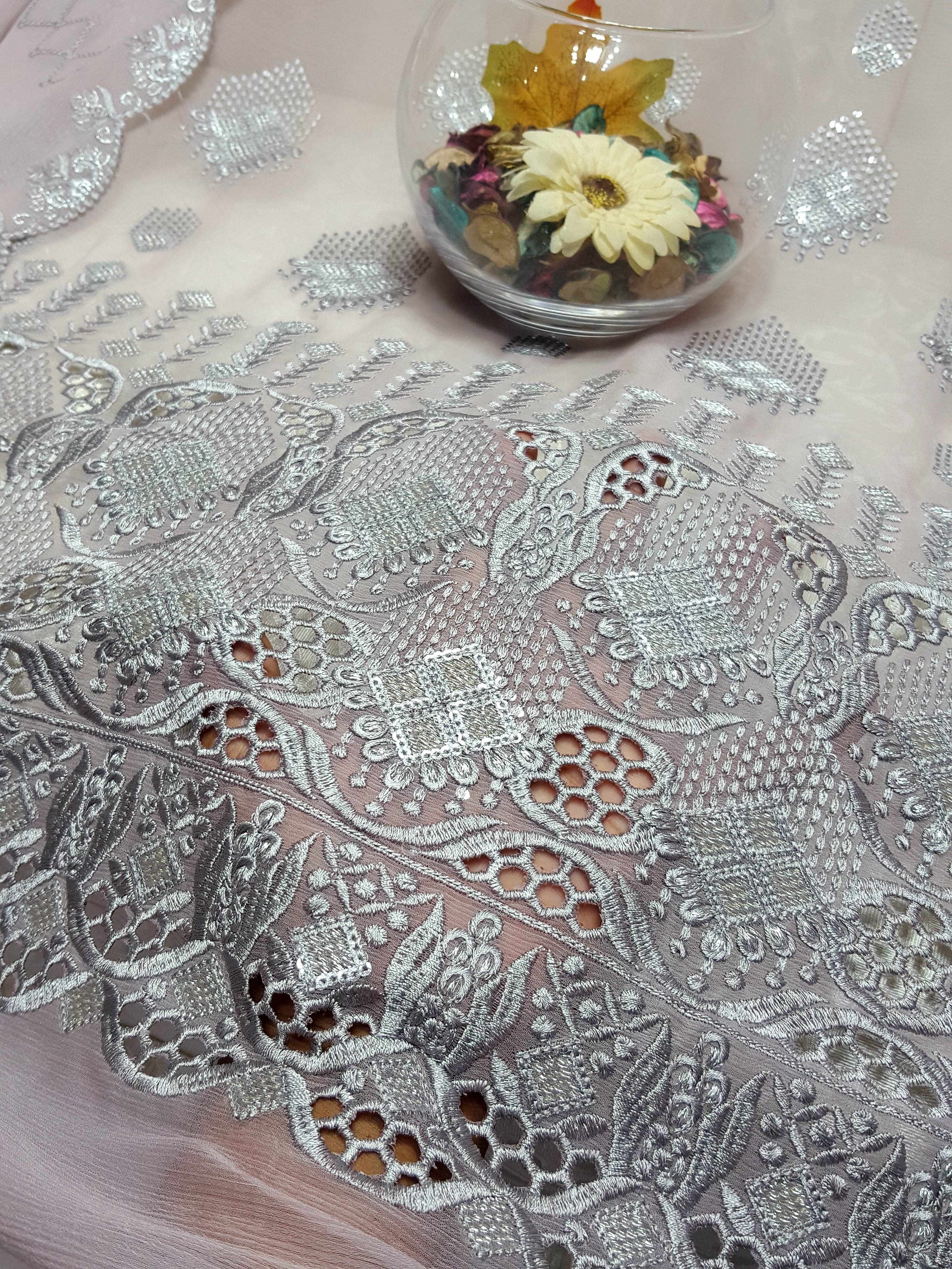 Beautiful Maria B Embroidered Chiffon Collection Cutwork ; EMBroidered Stylish Chiffon Collection