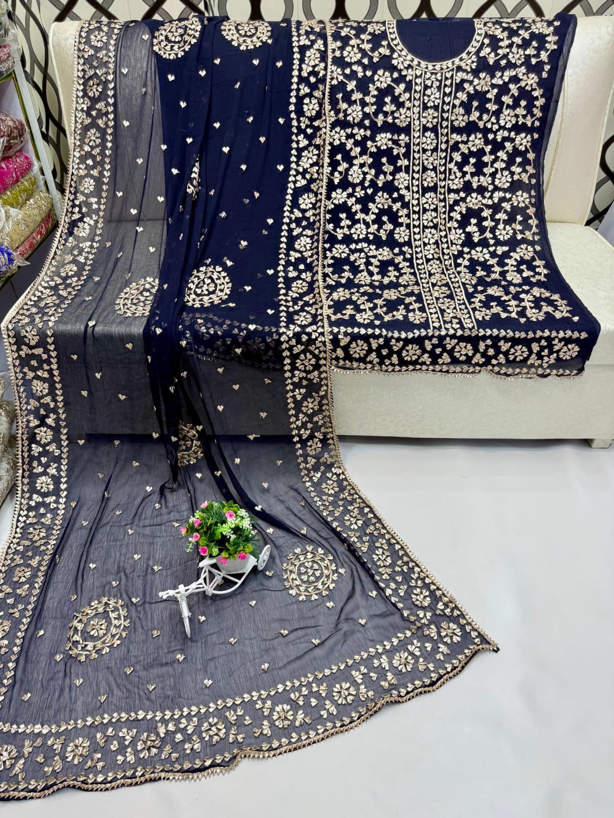 Traditional LCD Gotta gala jaal work suits