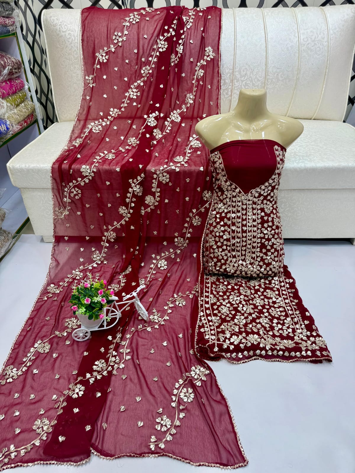 Traditional LCD Gotta gala jaal work suits