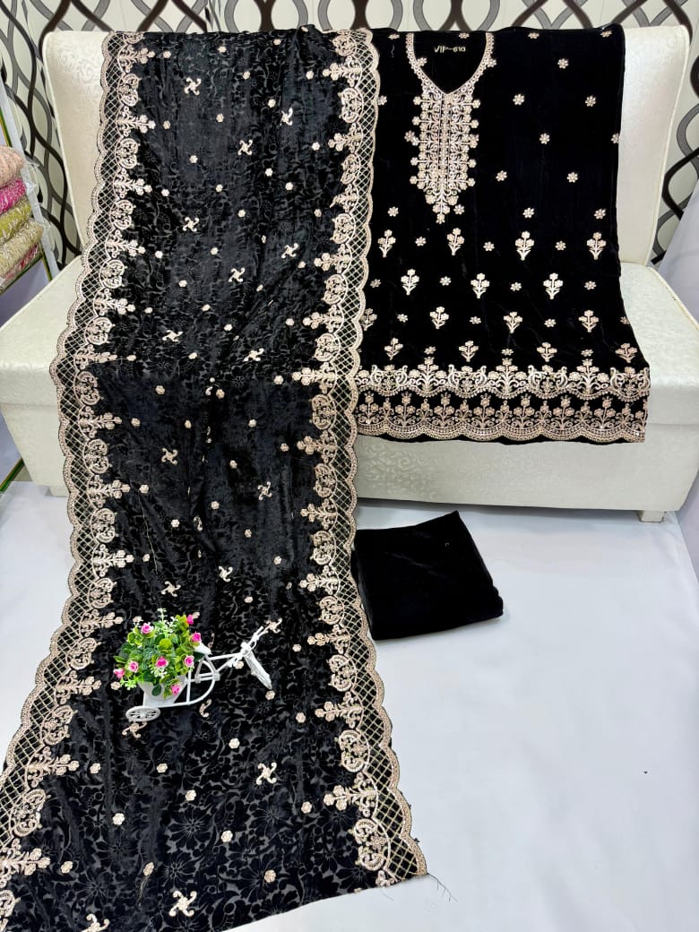 New tila embroidery velvet collection