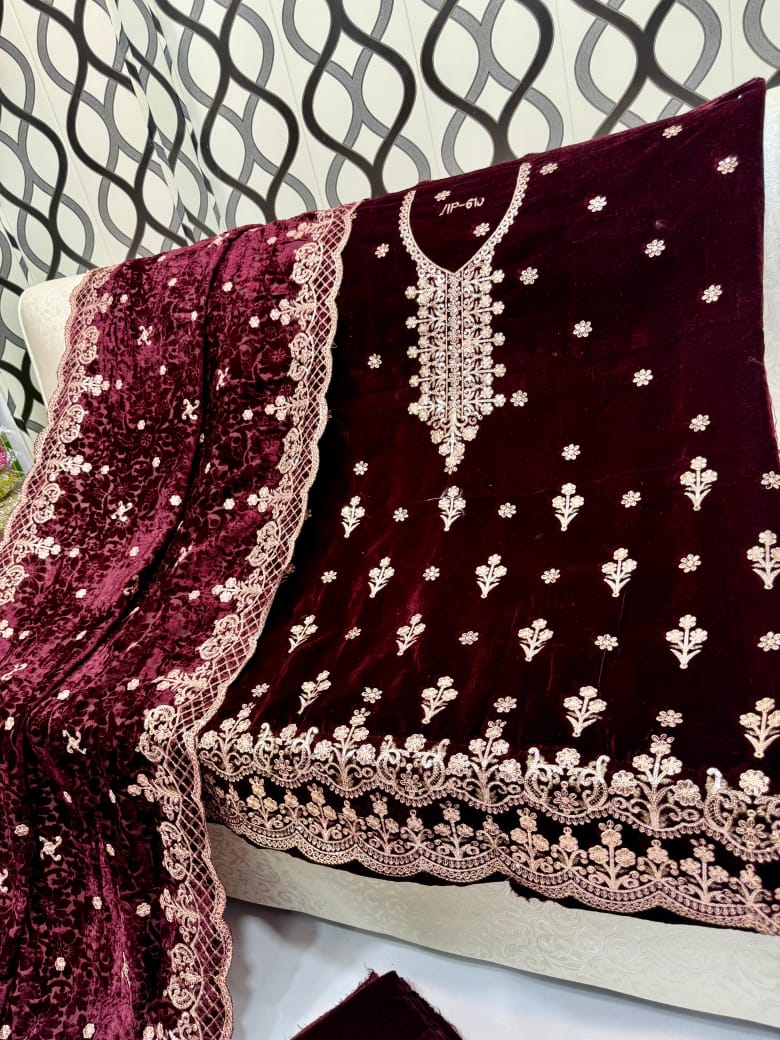 New tila embroidery velvet collection