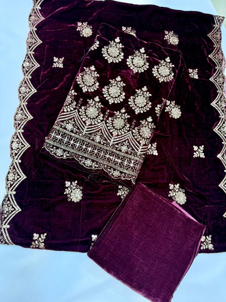 New tila embroidery velvet collection