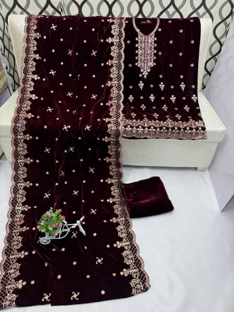 New tila embroidery velvet collection