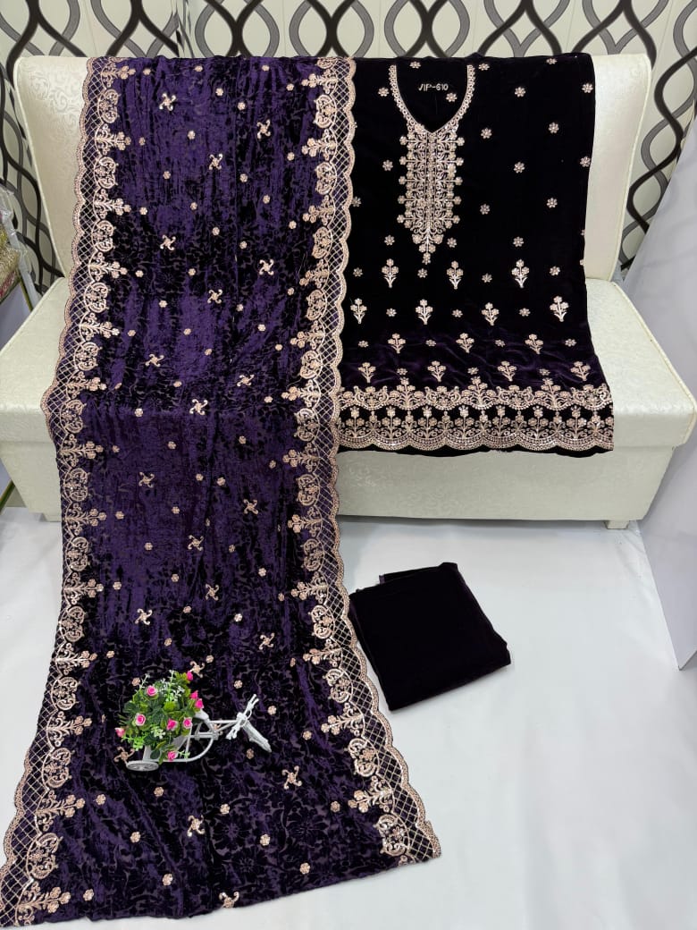 New tila embroidery velvet collection