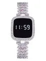 Full Diamond Touch Screen LED Watch Steel Chain