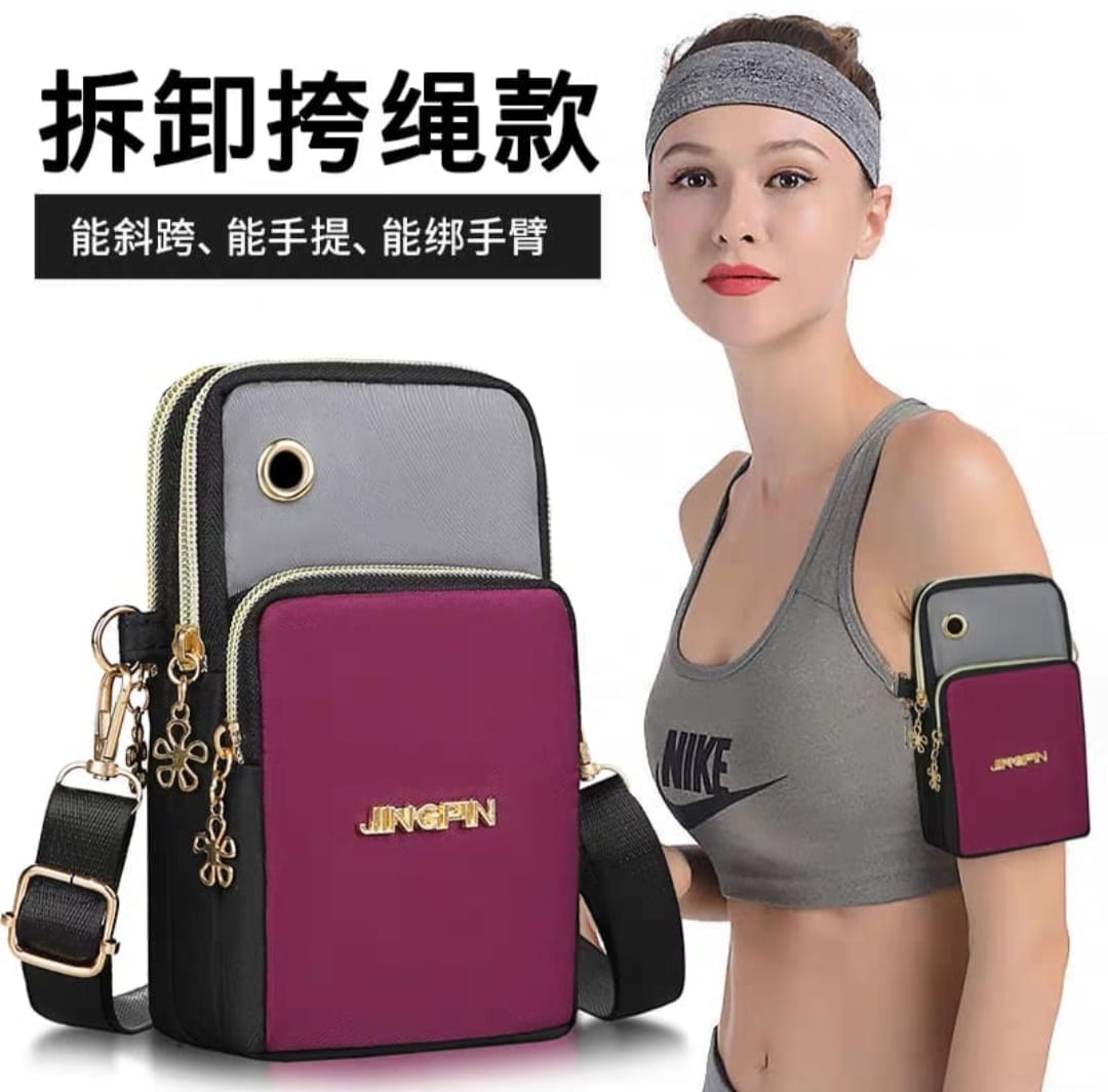 3 Zippers Crossbody Cellphone Bags For Women