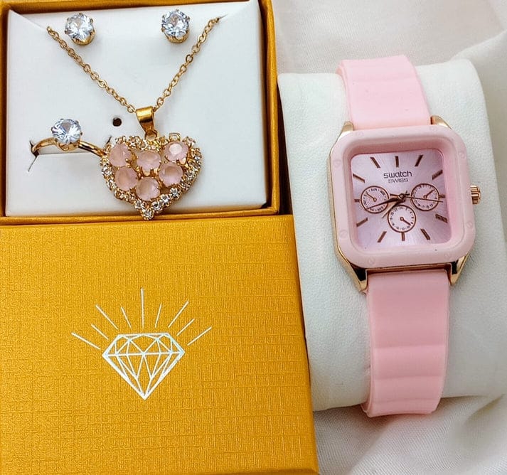 Swatch Ladies Watch & Locket Set