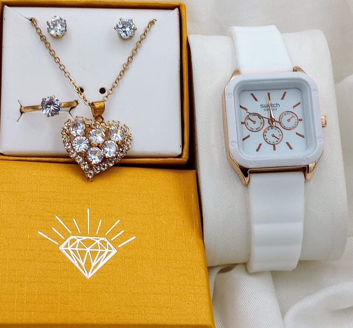 Swatch Ladies Watch & Locket Set