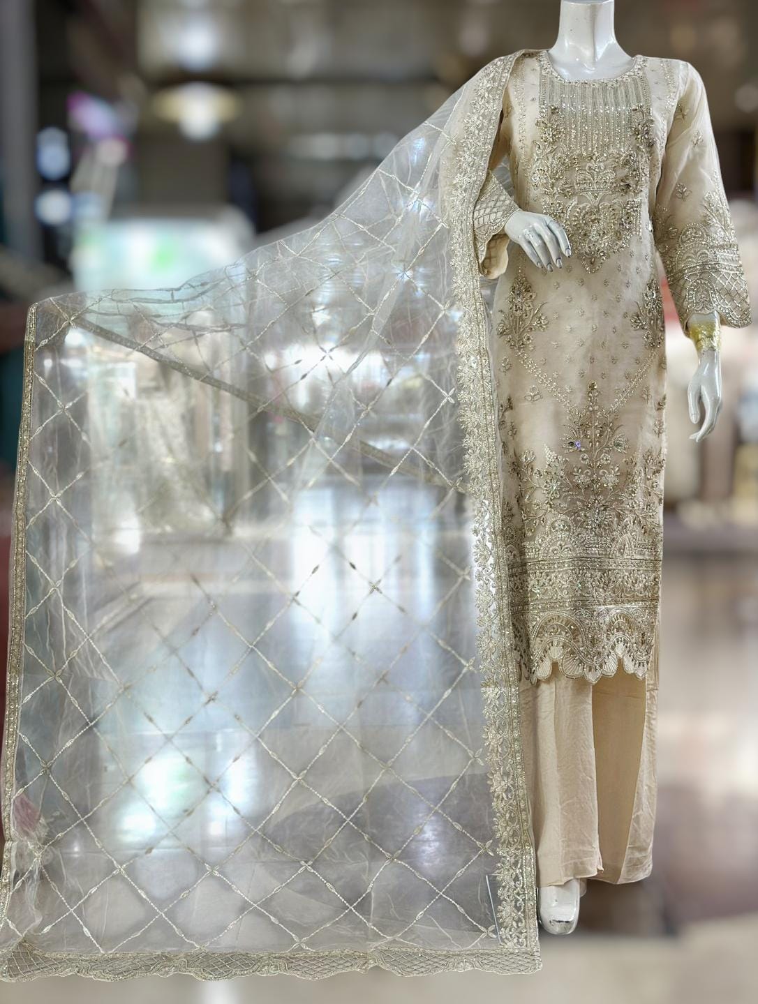 Ready To Wear Fabric: Organza