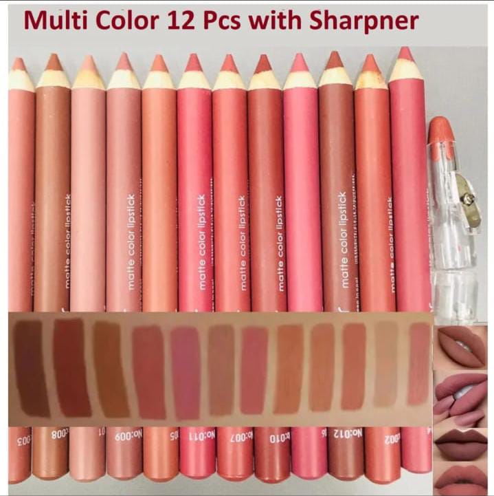 12 PCs  flormar lip pencil multicolor with