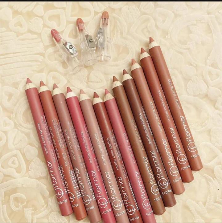 12 PCs  flormar lip pencil multicolor with