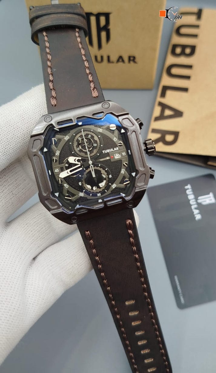 Tubular Square Chronograph Watch