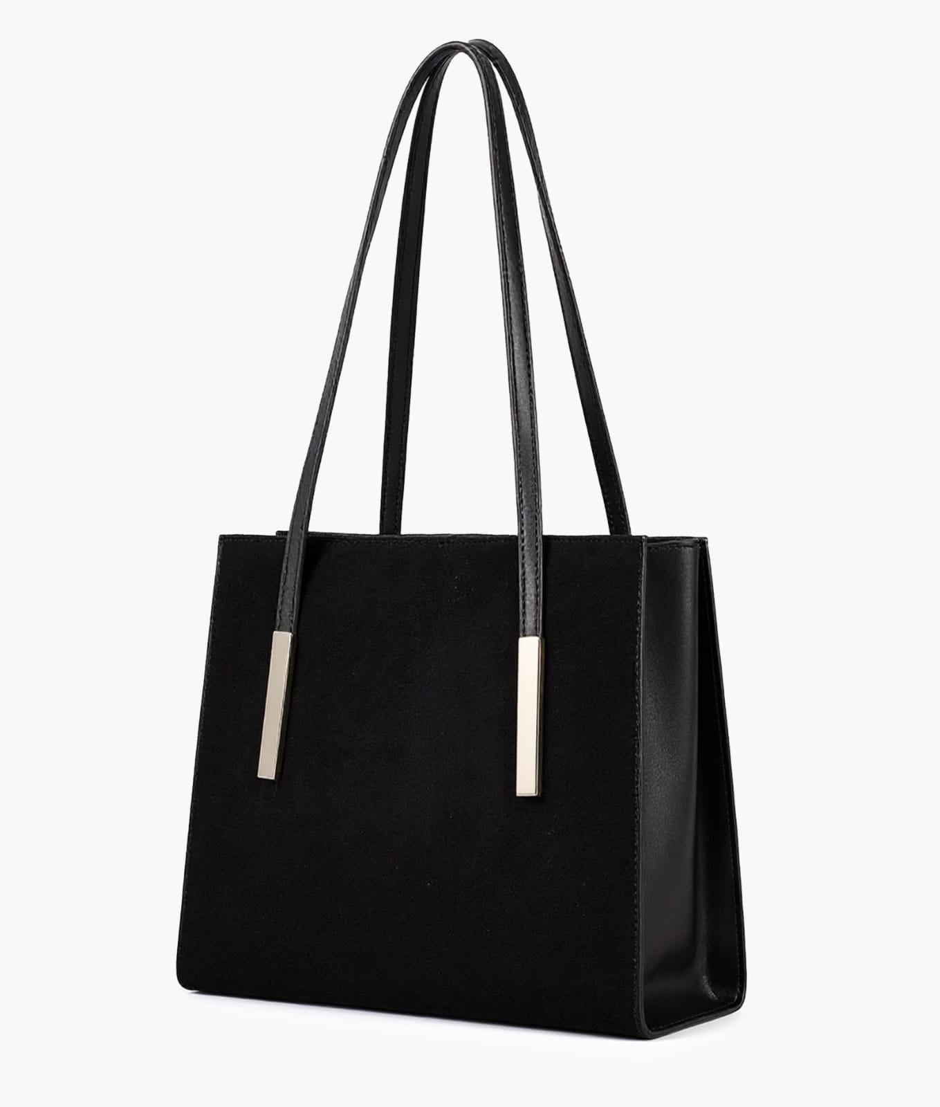 zipper shoulder bag with long handle