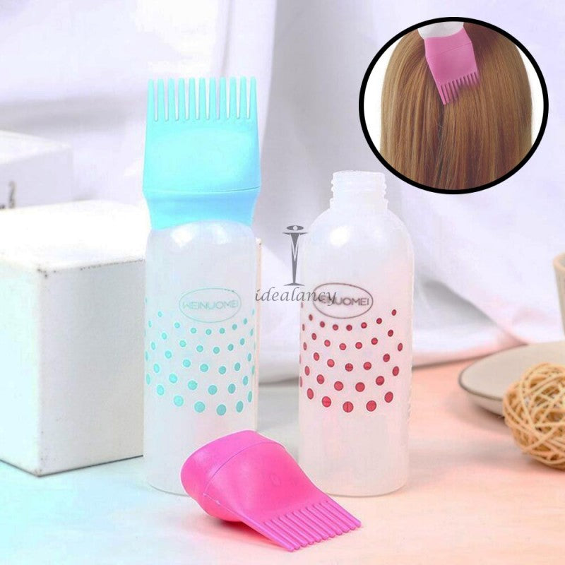 Silicone Hair Oil Comb Applicator Bottle