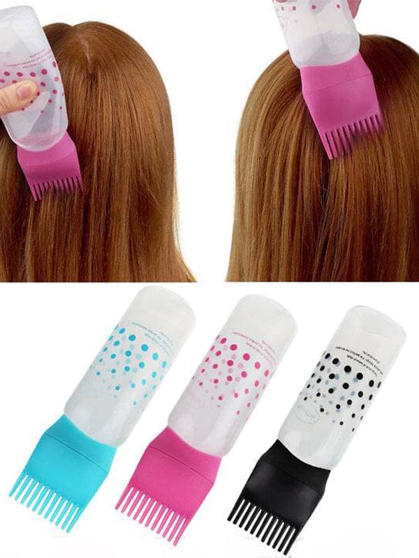 Silicone Hair Oil Comb Applicator Bottle