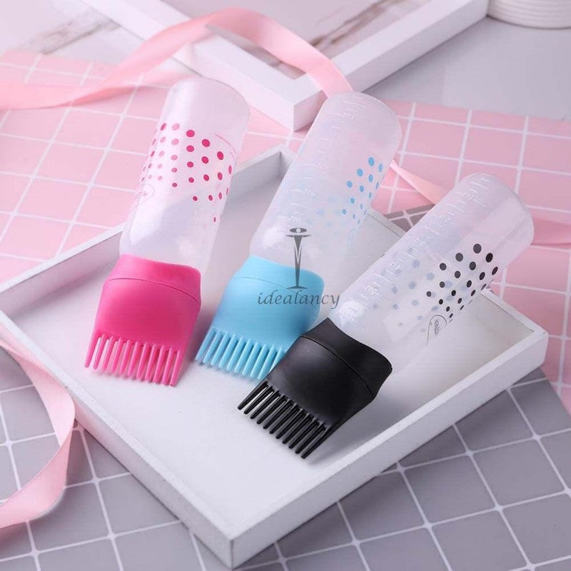 Silicone Hair Oil Comb Applicator Bottle