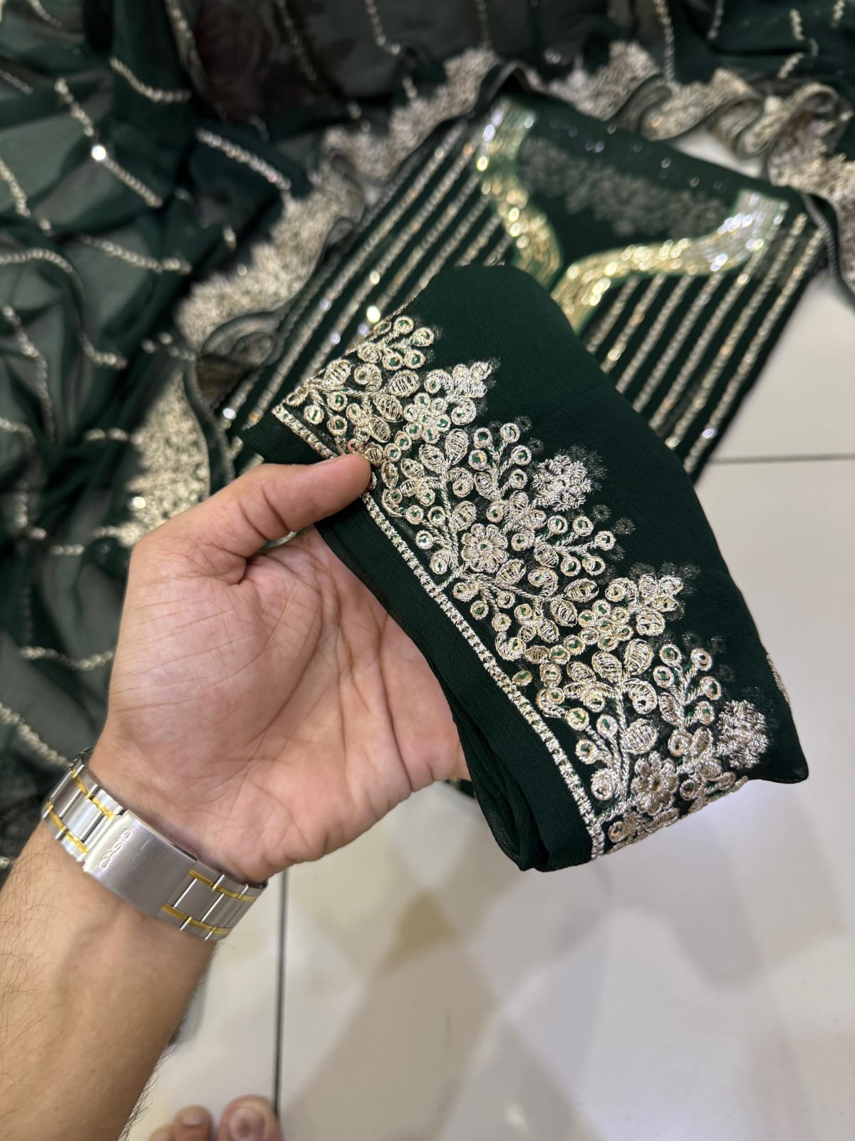 New wedding premium tila sequence work embroidery collection