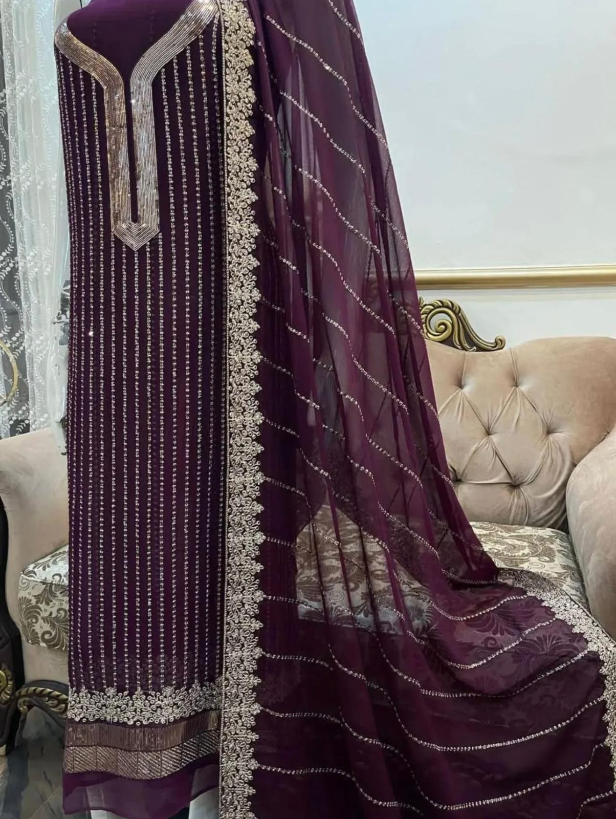 New wedding premium tila sequence work embroidery collection