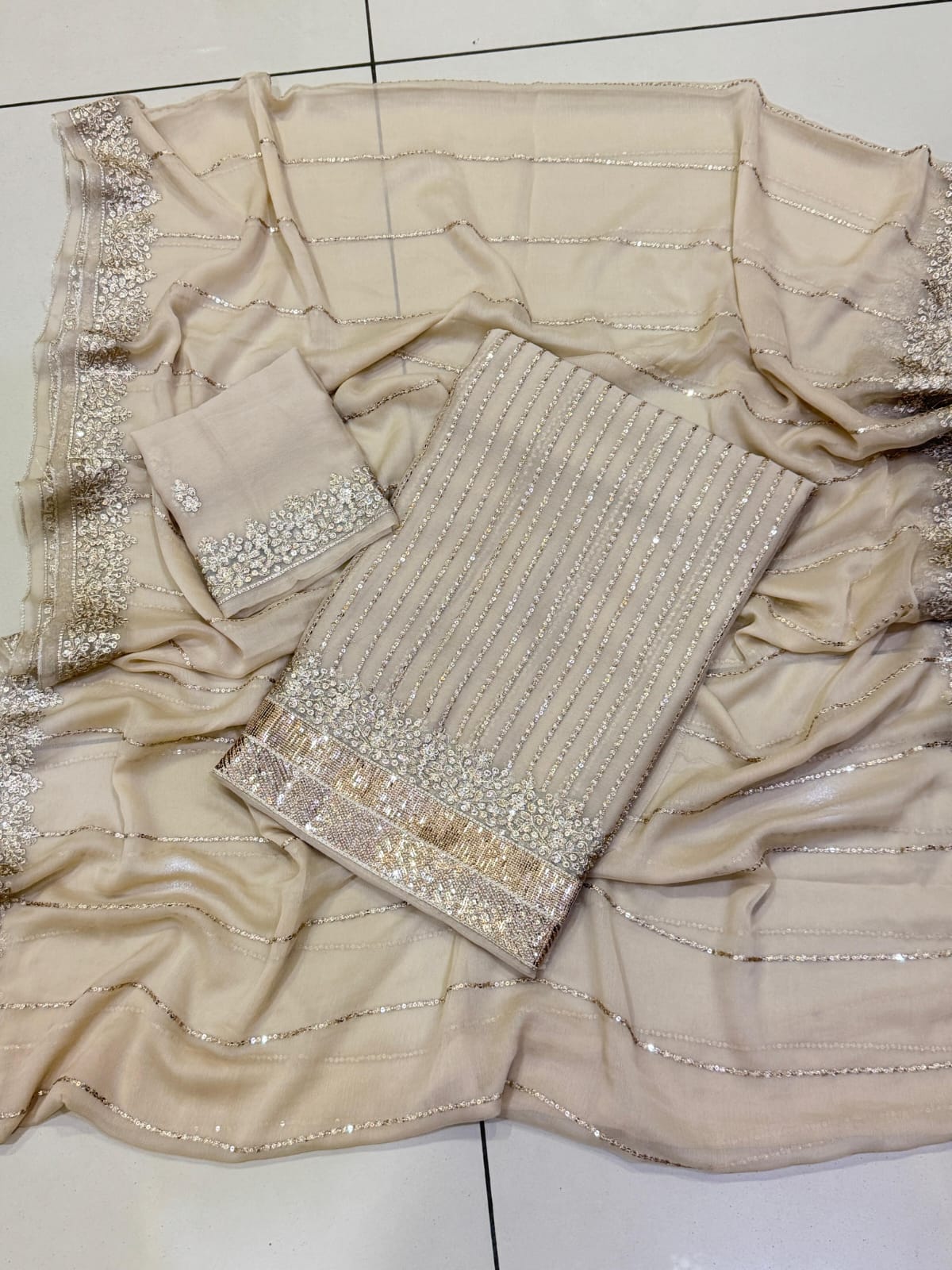 New wedding premium tila sequence work embroidery collection