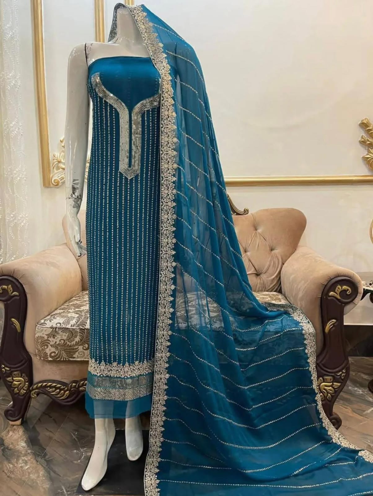 New wedding premium tila sequence work embroidery collection