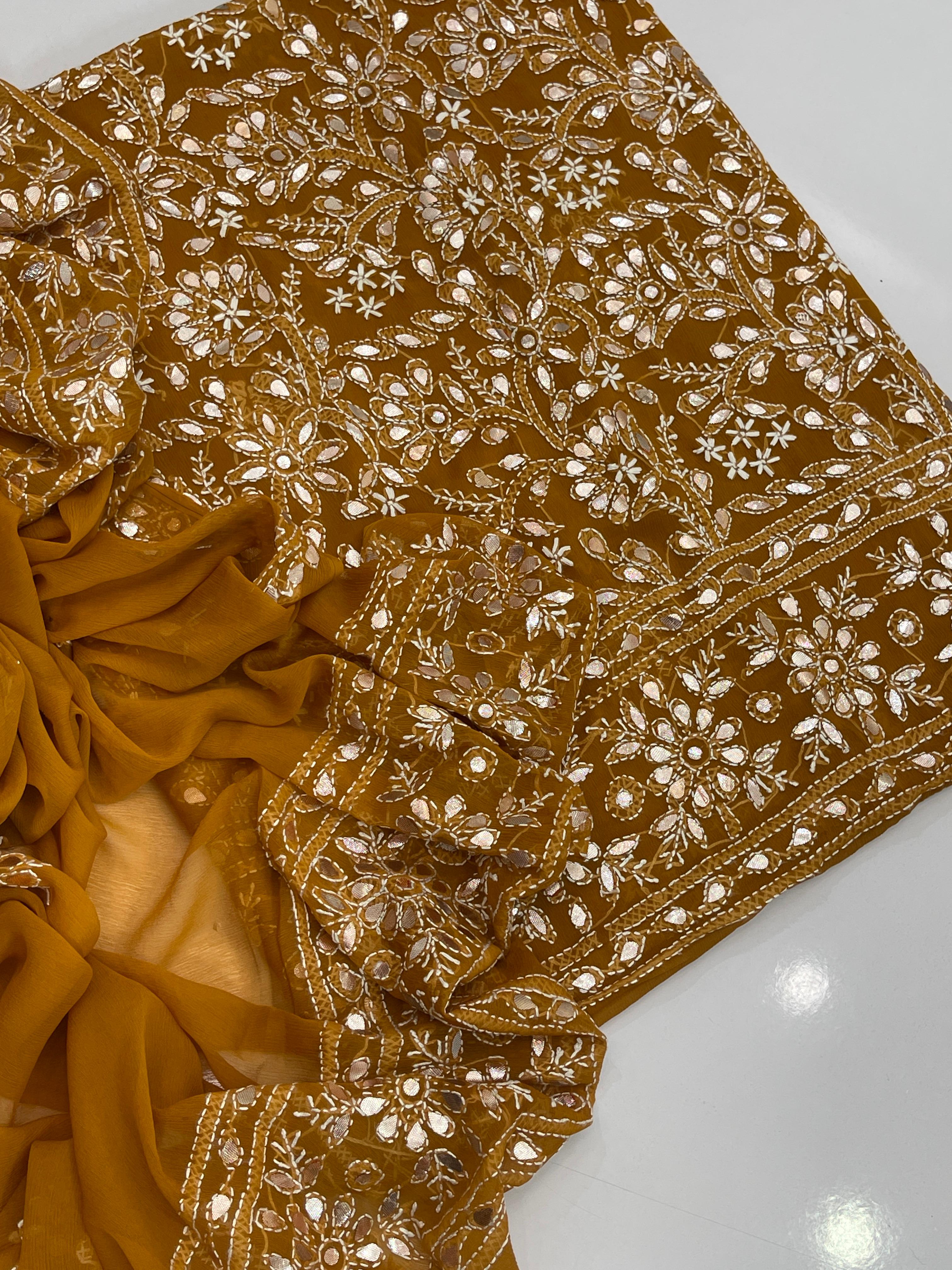 Hand made  Beautiful Press Gotta shadow Chicken jall Suits