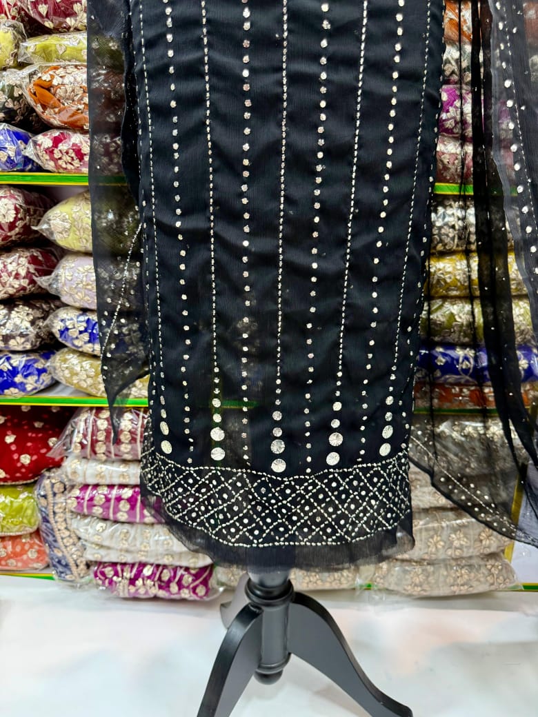 HAND MADE 🎊 Full Heavy Mukesh suits work